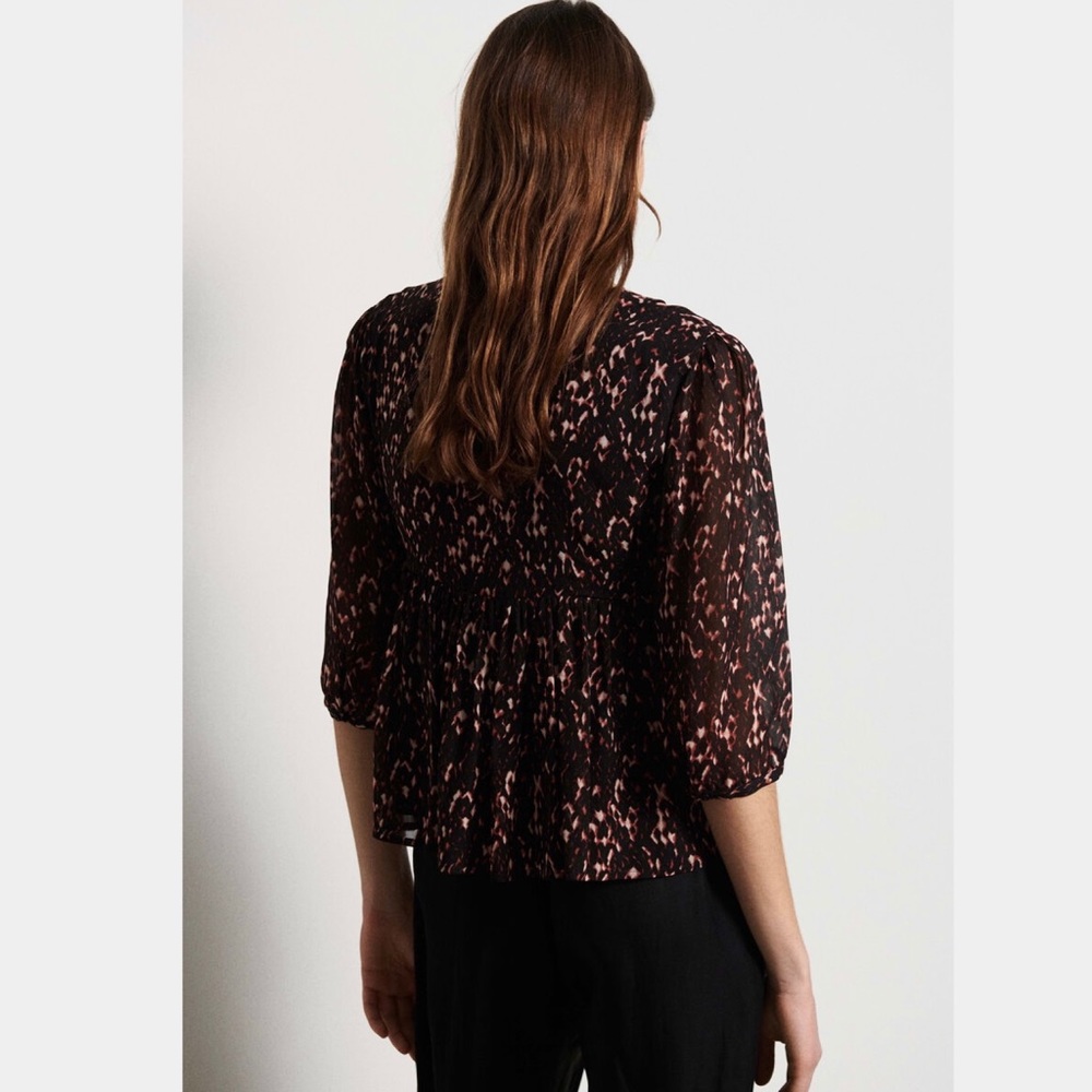 BA&SH PRINTED PEPLUM TOP - Picture 5 of 9